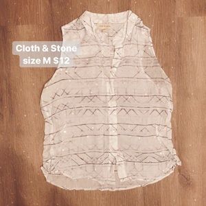 Cloth & Stone tribal button down tank